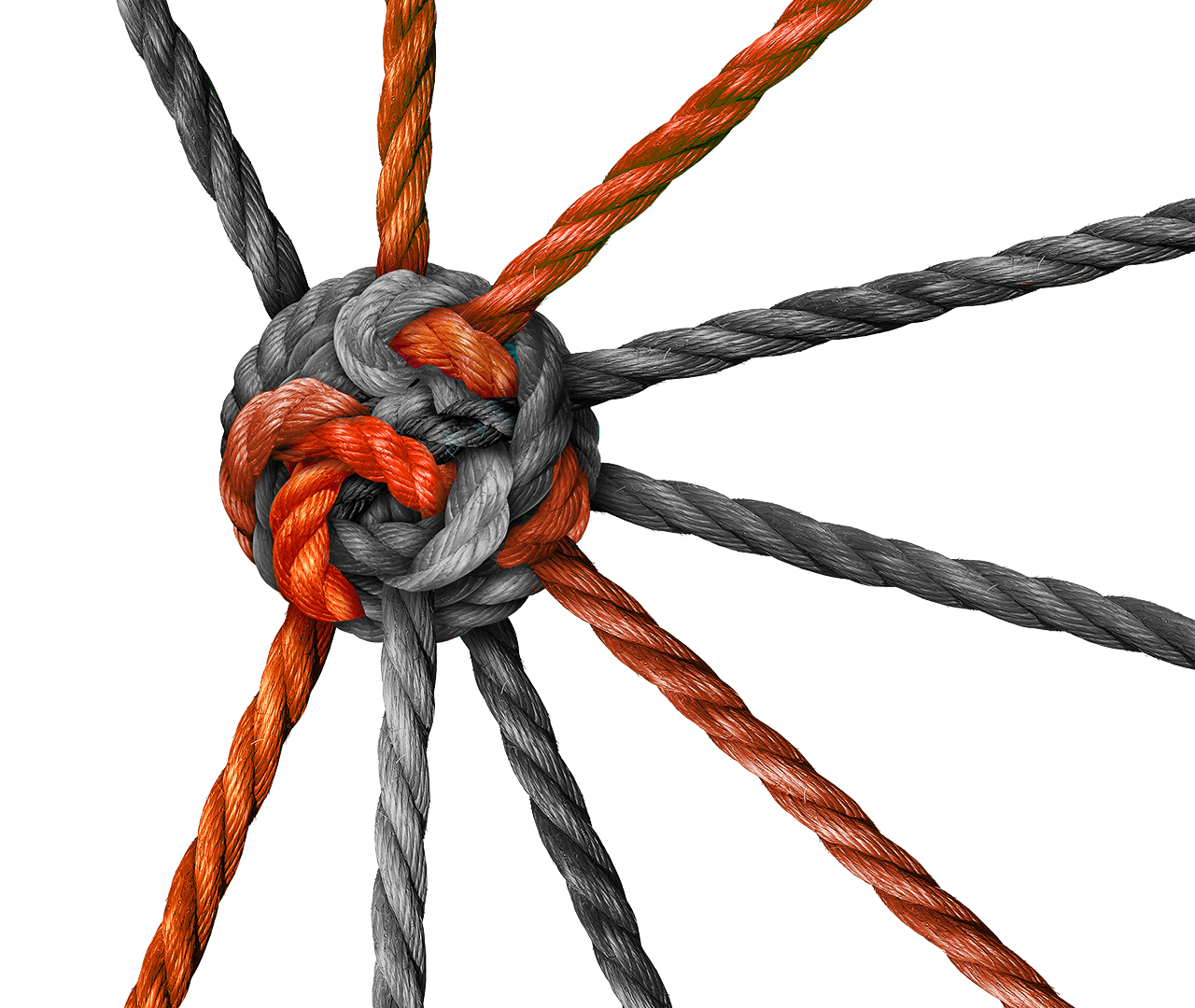 inteconnected-knot-gray-orange